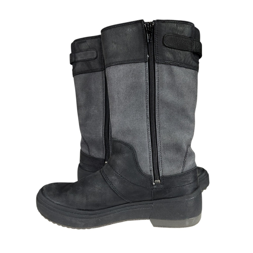 Merrell Tall Boots 6 Women Haven Black Gray Leather Waterproof Mid Calf Workwear - Picture 6 of 13